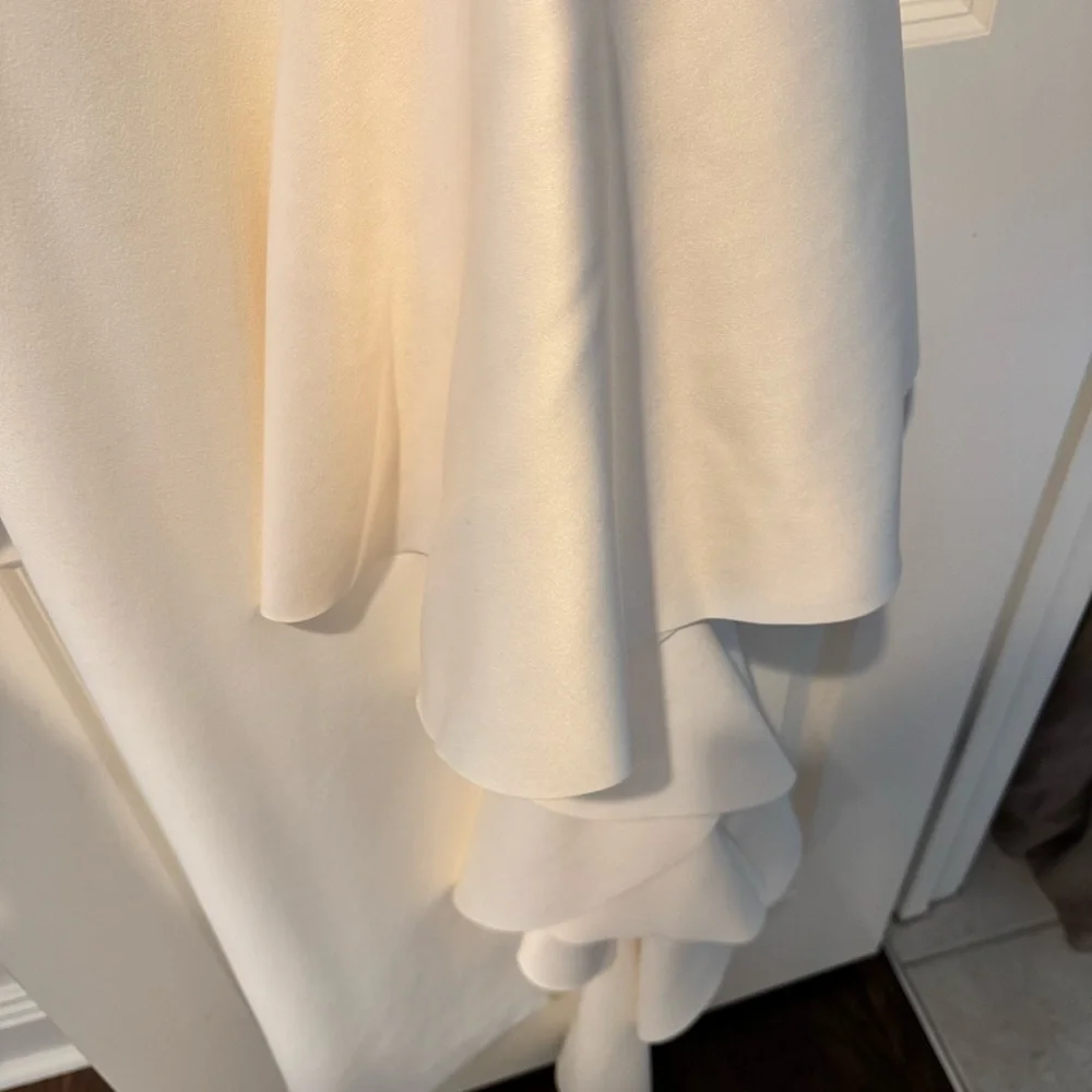 Solace London Naya Ruffle Dress In Cream - Picture 5 of 9
